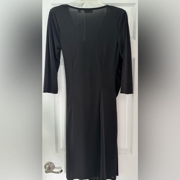 New York & Company Black Wrap Dress - Size M - Picture 2 of 4